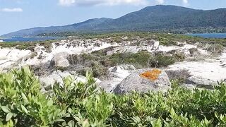 Risky PISS on a Public Touristic Trail