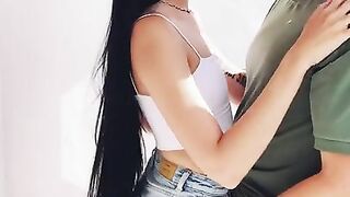 Smoking and kissing with my stepsister on the balcony.