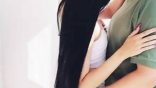 Smoking and kissing with my stepsister on the balcony.