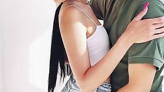 Smoking and kissing with my stepsister on the balcony.