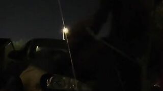 fucking on hood of car almost caught