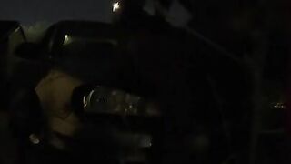 fucking on hood of car almost caught