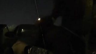 fucking on hood of car almost caught