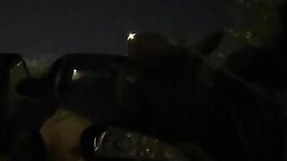 fucking on hood of car almost caught