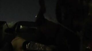 fucking on hood of car almost caught