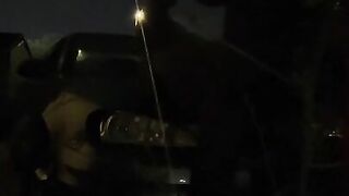 fucking on hood of car almost caught