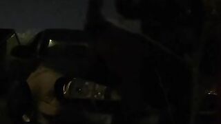 fucking on hood of car almost caught