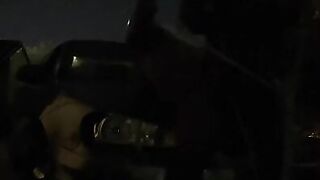 fucking on hood of car almost caught