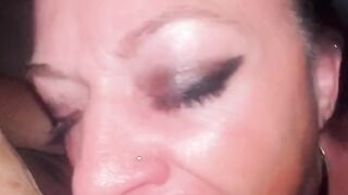 swallows one load then takes second to face