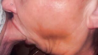 swallows one load then takes second to face