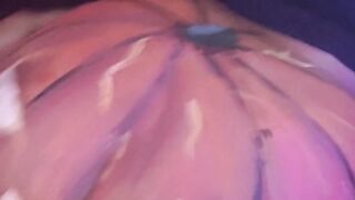 I painted Some ass like a pumpkin then smashed it