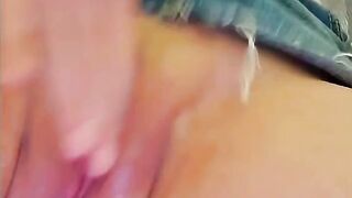 Horny Step Mom cumming in Mall Bathroom