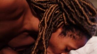 Sloppy biracial blowjob