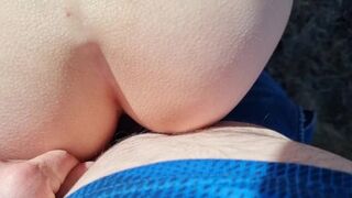 Fucking hitch hiking teen next to the road