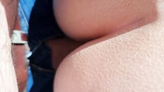 Fucking hitch hiking teen next to the road