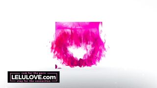 Bottomless babe chats about fresh boob job with pussy and bare legs & feet out - Lelu Love