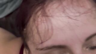 Hotwife slut has face glazed by hubby after hot fuck