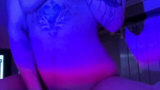 Hairy Mary with big natural boobs masturbate hairy pussy and tries to not woke up her neighbours