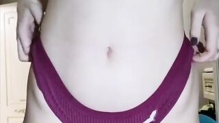 Sweetheart bends over in sexy lingerie