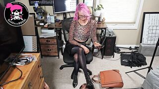 Office Footbitch 3 - Tough 1st Day