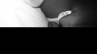 I caress my big breasts