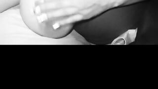 I caress my big breasts