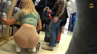 Candid Teen see through Thong