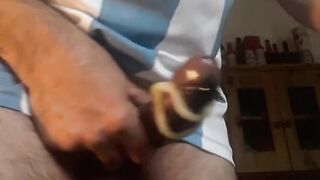 Electro masturbación, paja sin manos, Casero Argentino POV