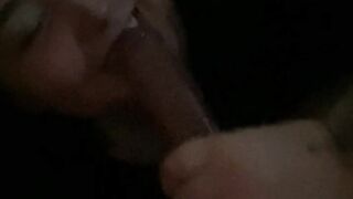 Bbw eats my dick like a pro while watchin tv