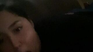 Bbw eats my dick like a pro while watchin tv