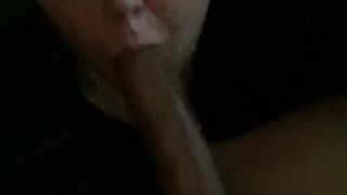 Bbw eats my dick like a pro while watchin tv