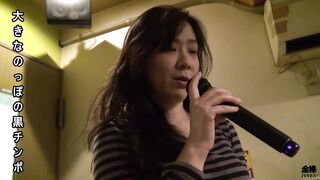 Hairy Japanese wife love hotel karaoke singalong with sex