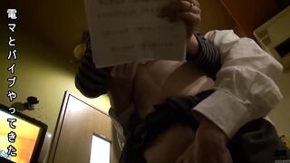 Hairy Japanese wife love hotel karaoke singalong with sex