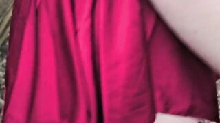 Changing my slutty dresses in a public park and showing off my COMPLETELY NAKED body!