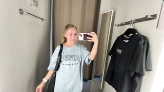 almost caught fucking my creamy pussy at h&m