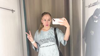 almost caught fucking my creamy pussy at h&m