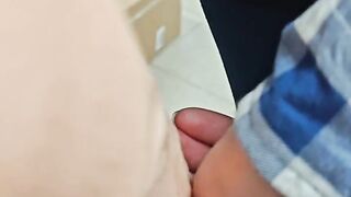 Huge dildo in action