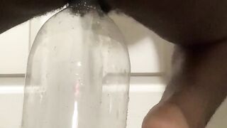 Fucking/pissing on huge bottle