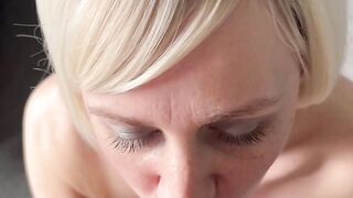 Watch Me Suck My Husbands Cock In My Corset Until He Gives Me (His MILF Wife) Monster Facial..