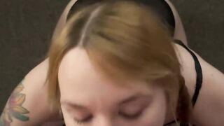 POV Beautiful blonde gets on her knees for her master