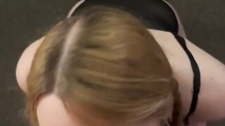 POV Beautiful blonde gets on her knees for her master