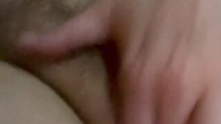 Busty hairy milf caught masturbating by mother in law in the living room