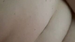 Busty hairy milf caught masturbating by mother in law in the living room