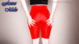 Yoga Tights PAWG in Spandex Leggings Loudly Spanks Her Juicy Ass Breeches