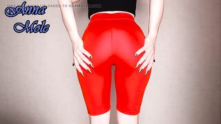 Yoga Tights PAWG in Spandex Leggings Loudly Spanks Her Juicy Ass Breeches