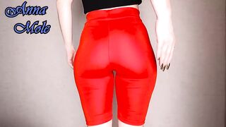 Yoga Tights PAWG in Spandex Leggings Loudly Spanks Her Juicy Ass Breeches
