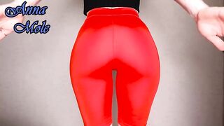 Yoga Tights PAWG in Spandex Leggings Loudly Spanks Her Juicy Ass Breeches