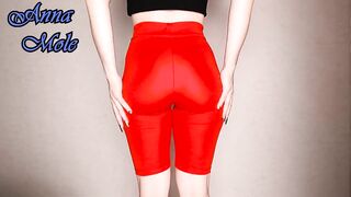 Yoga Tights PAWG in Spandex Leggings Loudly Spanks Her Juicy Ass Breeches