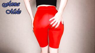 Yoga Tights PAWG in Spandex Leggings Loudly Spanks Her Juicy Ass Breeches