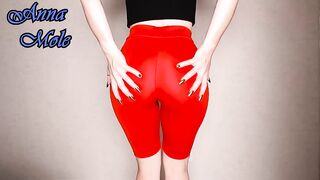 Yoga Tights PAWG in Spandex Leggings Loudly Spanks Her Juicy Ass Breeches
